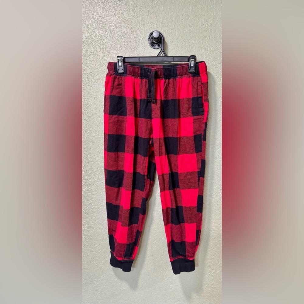 Old Navy Red and Black Plaid Pants